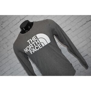 The North Face T-Shirt Mens Small Gray Never Stop Exploring Cotton Polyester